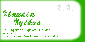 klaudia nyikos business card